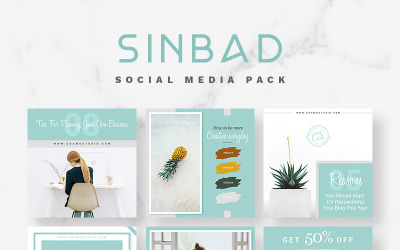 "SINBAD Pack Social Media Template" - Шаблон для соцмереж №66842
