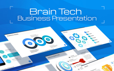 Слайди BrainTech PPT для консультацій з бізнес-шаблоном PowerPoint