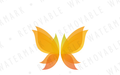 Sonbahar Kelebek Logo Şablonu