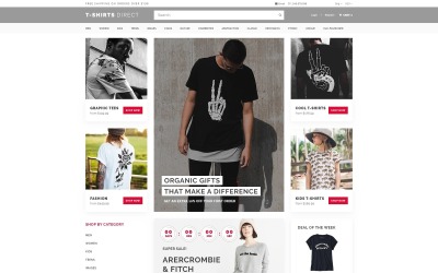 T-Shirts Direct - Шаблон OpenCart магазина футболок