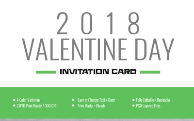 Valentinstag-spezielle Party Einladungskarte Design - Corporate Identity Vorlage