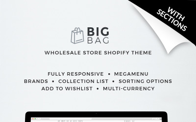 Big Bag - Nagykereskedelmi Shopify téma