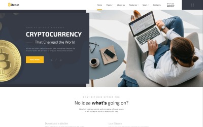 Bitcoin Cryptocurrency Responsive webbplatsmall