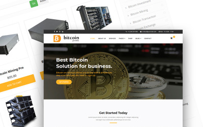 Bitcoin - Mining and Cryptocurrency Joomla Template