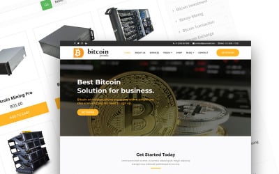 Bitcoin - Plantilla Joomla 5 para minería y criptomonedas