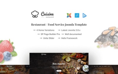 "Cuisine - Restaurant / Food Service" thème Joomla adaptatif #66965