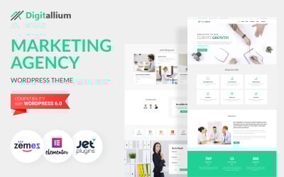 Digitalium - Tema WordPress Elementor da Agência de Marketing