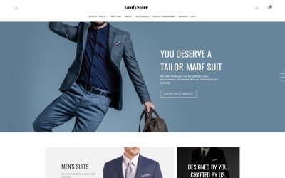 GloStore - тема Magento для чоловічої моди AMP