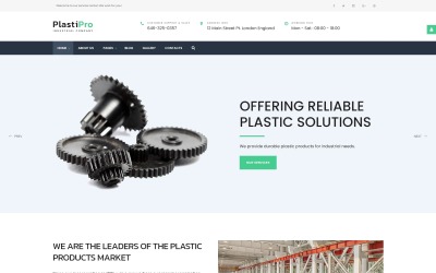Modello Joomla Responsive #66905 "PlastiPro - Industrial Responsive Joomla Template"