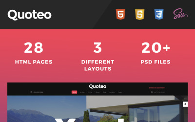 Plantilla Web "Quoteo - Exterior And Landscape Design" #66952