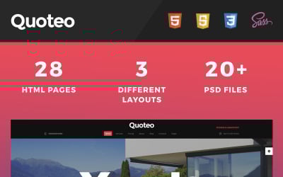 Quoteo-外观和景观设计网站模板