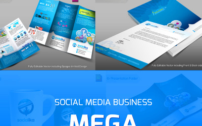 Szablon tożsamości korporacyjnej Social Media Branding #66909