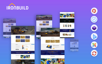 Template Joomla Responsive #66982 "Ironbuild - Construction / Factory / Industrial Joomla Template"