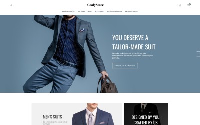 Template Magento #66904 "GloStore - AMP Men's Fashion"