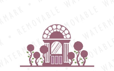 Tree Garden House Logo sjabloon