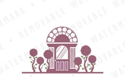 Tree Garden House Logo Template