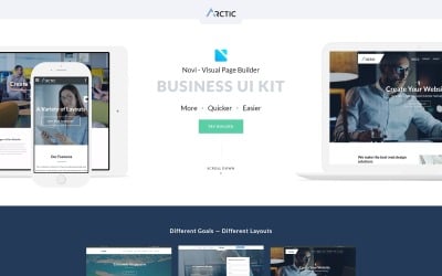 Arctica - багатоцільовий бізнес із шаблоном цільової сторінки Novi Builder