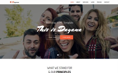 Dayana - modelo de página de destino responsivo
