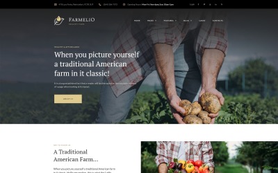 Farmelio - WordPress motiv reagující na farmu