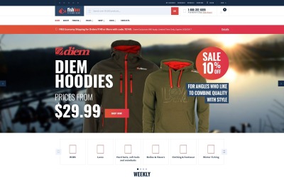 FishBox - Fishing Supplies WooCommerce sablon 67005