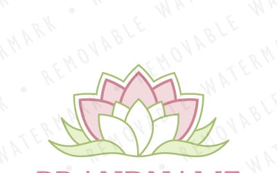Modelo de logotipo vintage Lotus Bloom