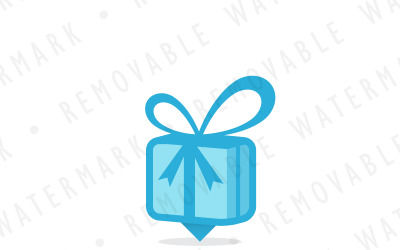 Pin Gift Delivery Logo Template