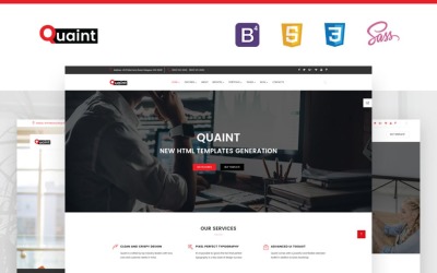 Quaint - Üzleti rugalmas, többcélú webhelysablon