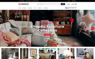 Shop4U - Адаптивная тема Magento для мебели