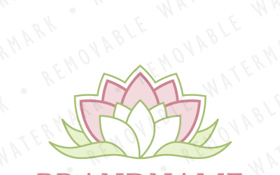 Vintage Lotus Bloom Logo Vorlage