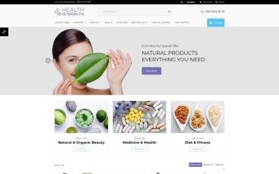 Здоров’я - це багатство - чуйний шаблон OpenCart