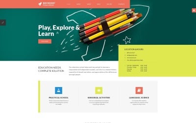 Червона ракета - шаблон Joomla для початкової школи