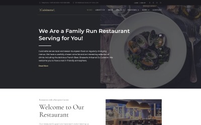 "Cuisinette - European Restaurant Cross-browser" WordPress thema №67130
