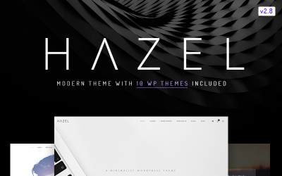 "Hazel - Clean Minimalist Multi-Purpose WordPress Theme" 响应式WordPress模板 #67167