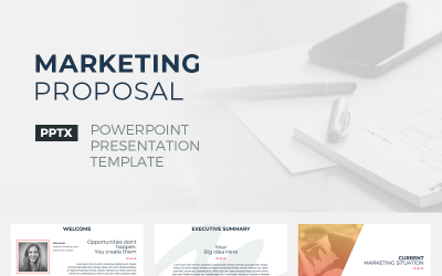Modelo de PowerPoint de proposta de marketing
