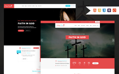 Reszponzív Holy Cross - Charity & Church Bootstrap HTML Weboldal sablon 67191