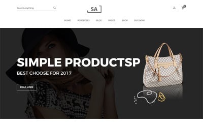 Sa - Plantilla de sitio web de comercio electrónico minimalista