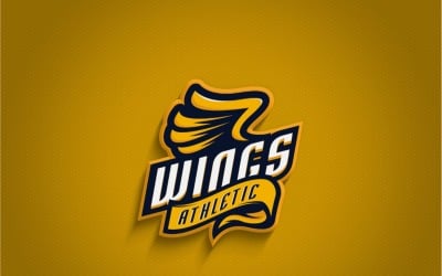 Шаблон логотипа Wings Athletic