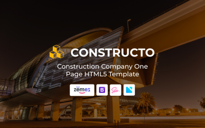 "Constructo - Construction Company with Novi Builder" Responsive Landingspagina Template №67292