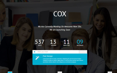 "Cox - Coming Soon HTML5" - адаптивний Спеціальна сторінка №67274