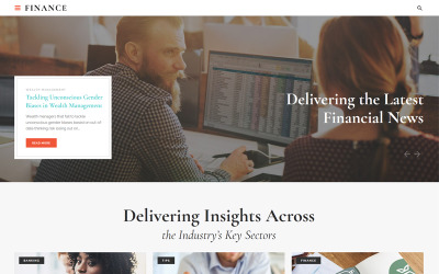 Finanças - Modelo de site em HTML de várias páginas de agência de consultoria financeira