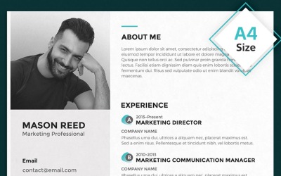 Mason Reed - szablon CV dla profesjonalistów z branży marketingowej