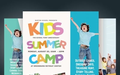 Modelo PSD para Kids Summer Camp Flyers