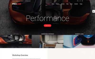 "ProCar - Car Parts Multipage HTML" - адаптивний Шаблон сайту №67239