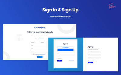 Template Pagina web provvisoria Responsive #67252 "Sign In & Sign Up - Responsive Bootstrap v4.5 Template"