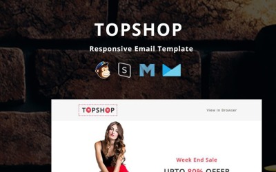 TopShop - Modello di newsletter per e-mail reattivo