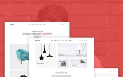 "Uniqlo - Minimal" - адаптивний WooCommerce шаблон №67247