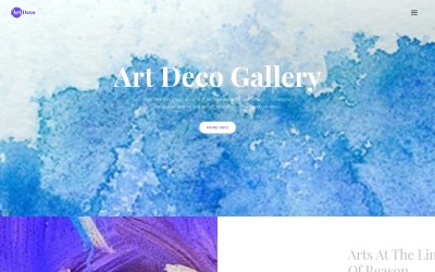 WordPress Theme namens "Art Deco - Gallery Art Gallery" #67290