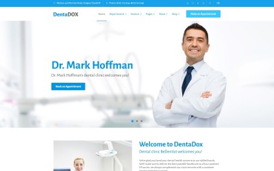 "DentaDox - Denistry Clinic" 响应式WordPress模板 #67397