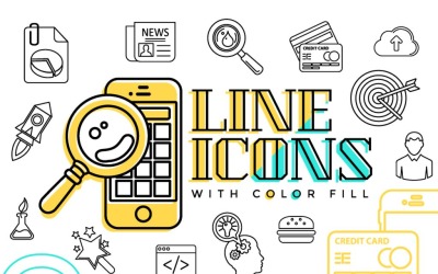 Plantilla De Conjunto De Iconos "Line" #67312