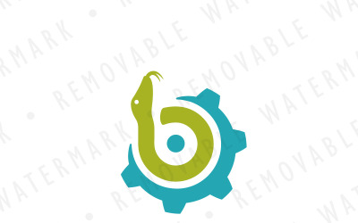 Plantilla de logotipo de tecnología B Snake